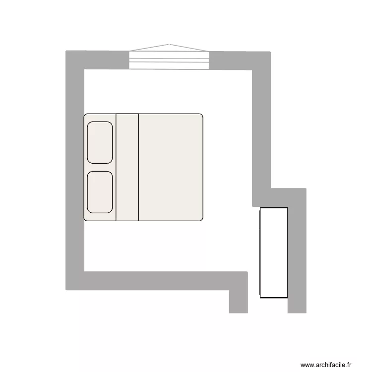 chambre principal. Plan de 