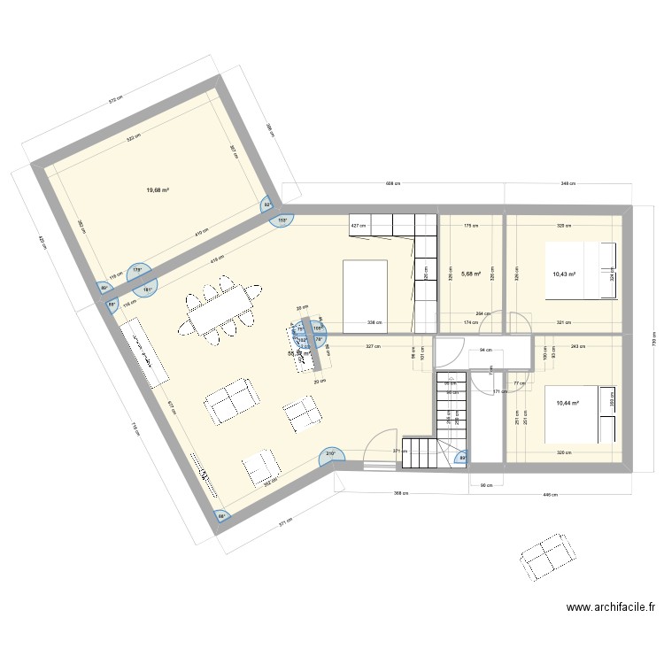 LA LANDE DU TEMPLE 8. Plan de 4 pièces et 82 m2