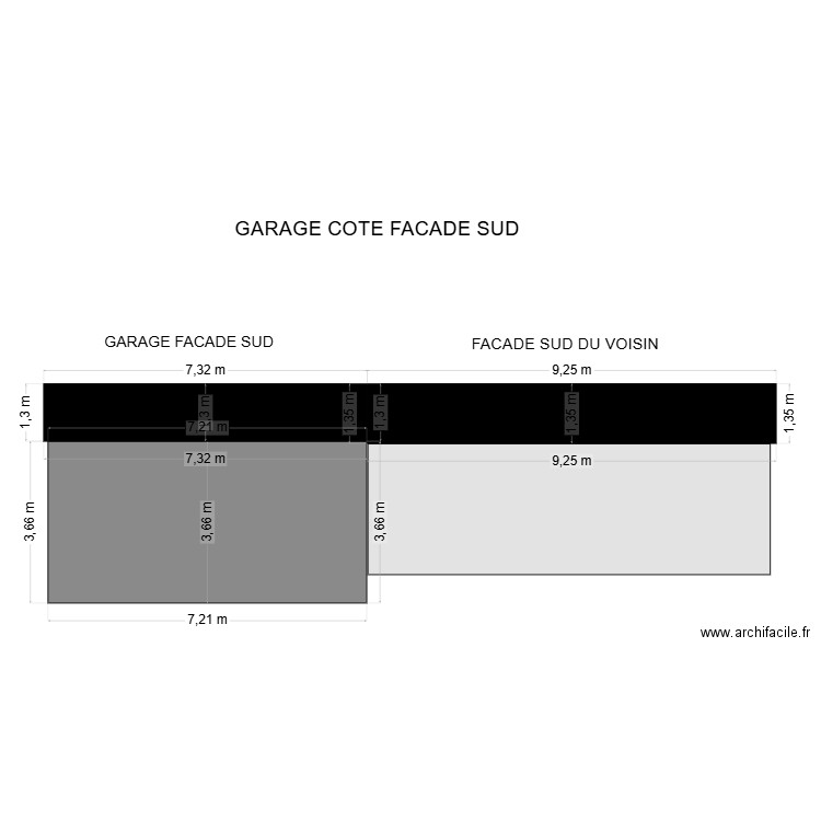 GARAGE FACADE SUD. Plan de 0 pièce et 0 m2
