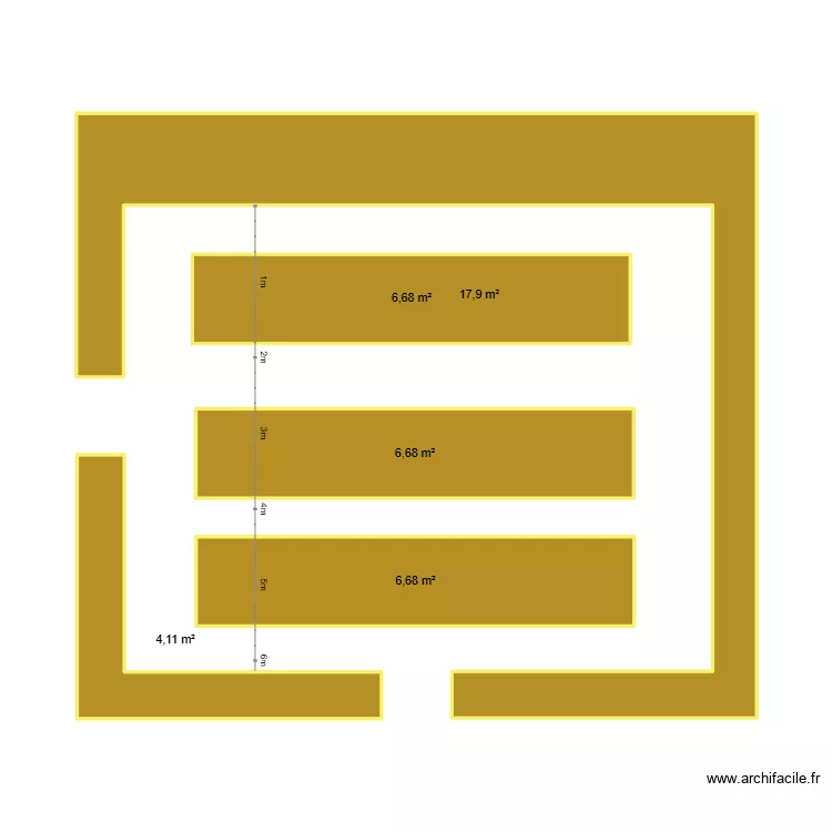 potager. Plan de 5  et 42 m²
