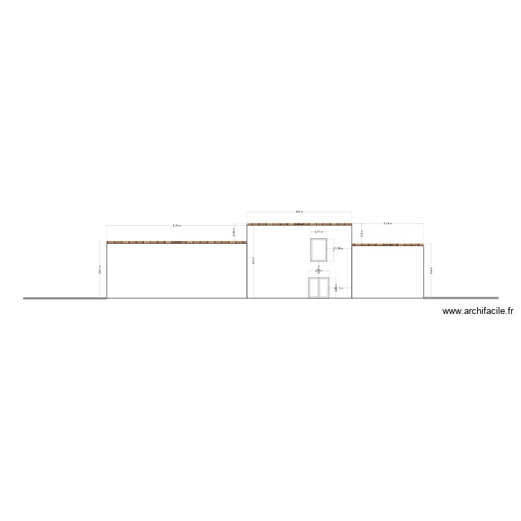face sud. Plan de 0 pièce et 0 m2