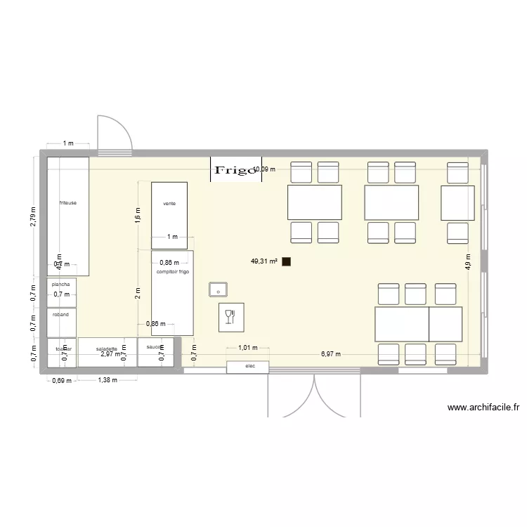 plan 4b2. Plan de 1 Pièce et 49 m²