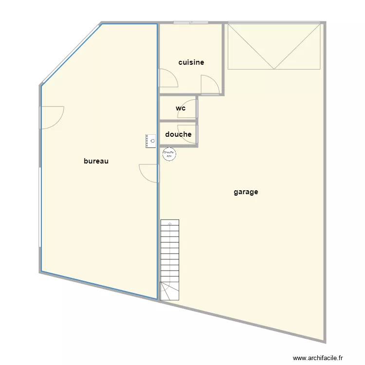 godard plaine am rdc. Plan de 5  et 148 m²