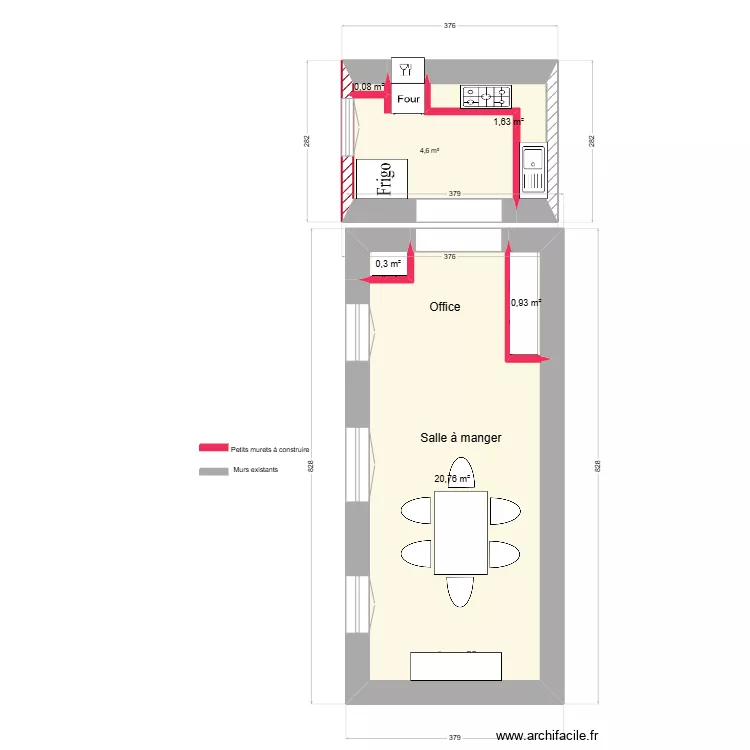 Am&eacute;nagement nouvelle cuisine piscine - 24 jan 25. Plan de 