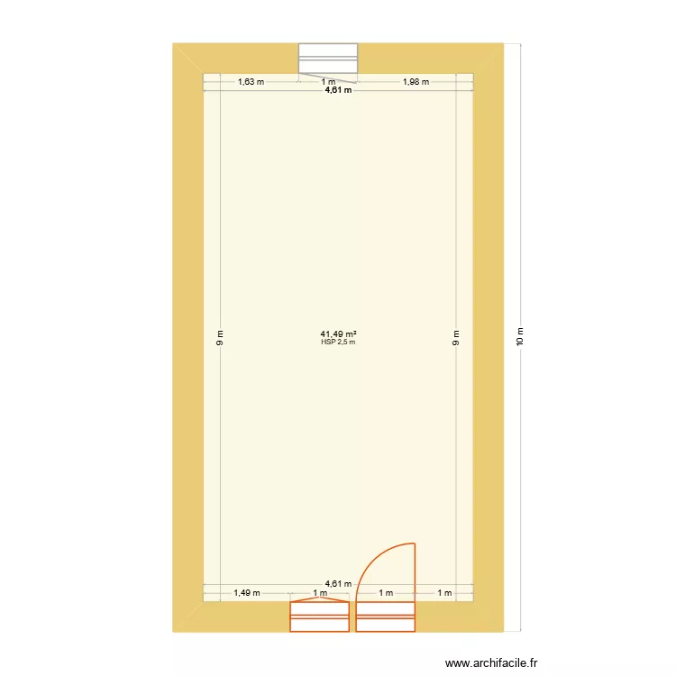 Chamapgnat. Plan de 1 et 41 m² Chamapgnat. Plan de 1 et 41 m²