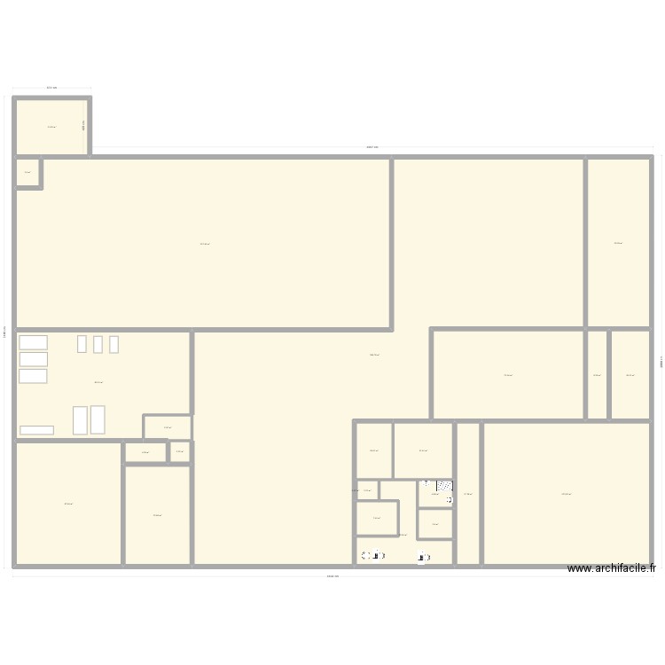 ESSSAI 2. Plan de 24 pièces et 1320 m2