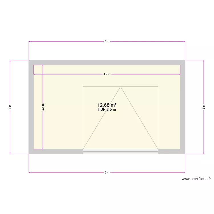 Atelier vue dessus. Plan de 