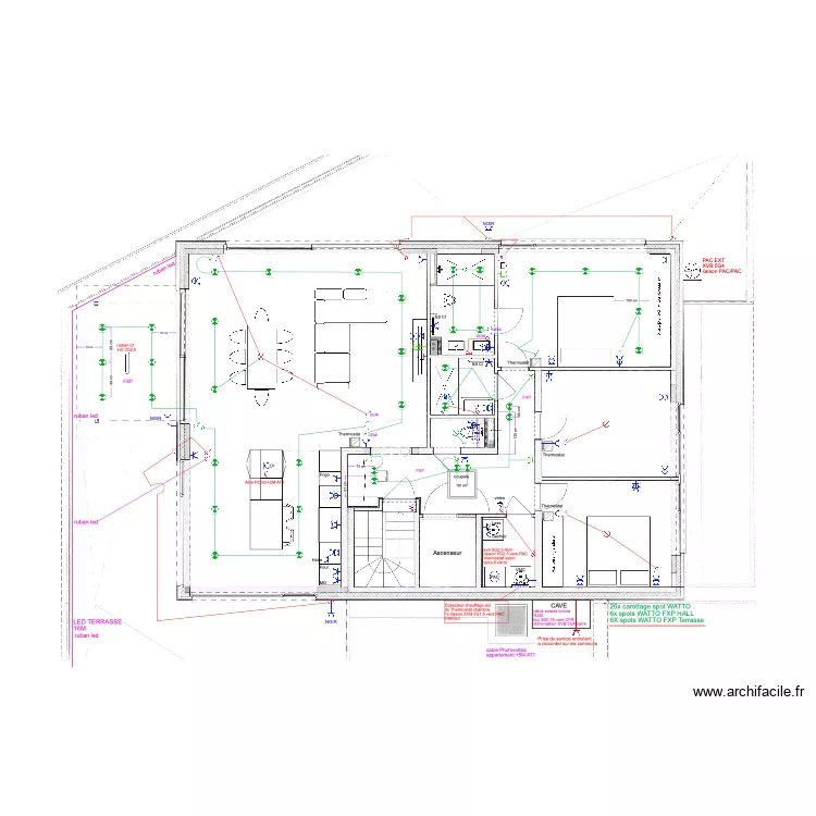 FBG appartement bloc A version non vendu. Plan de 