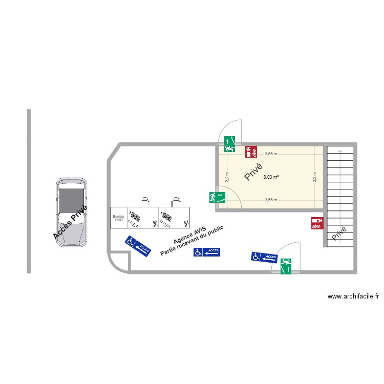 AVIS MORLAIX. Plan de 1 pièce et 8 m2