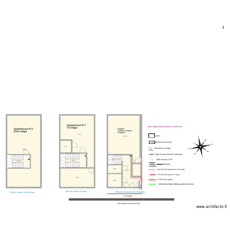plans de masse immeuble ROUBIN 2. Plan de 10 pièces et 160 m2