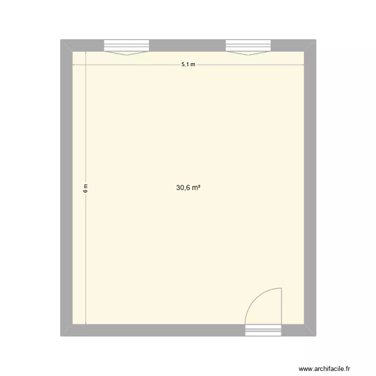 DRAGUI. Plan de 1 Pièce et 31 m²
