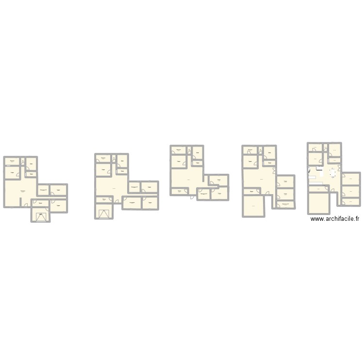 maison. Plan de 54 pièces et 710 m2