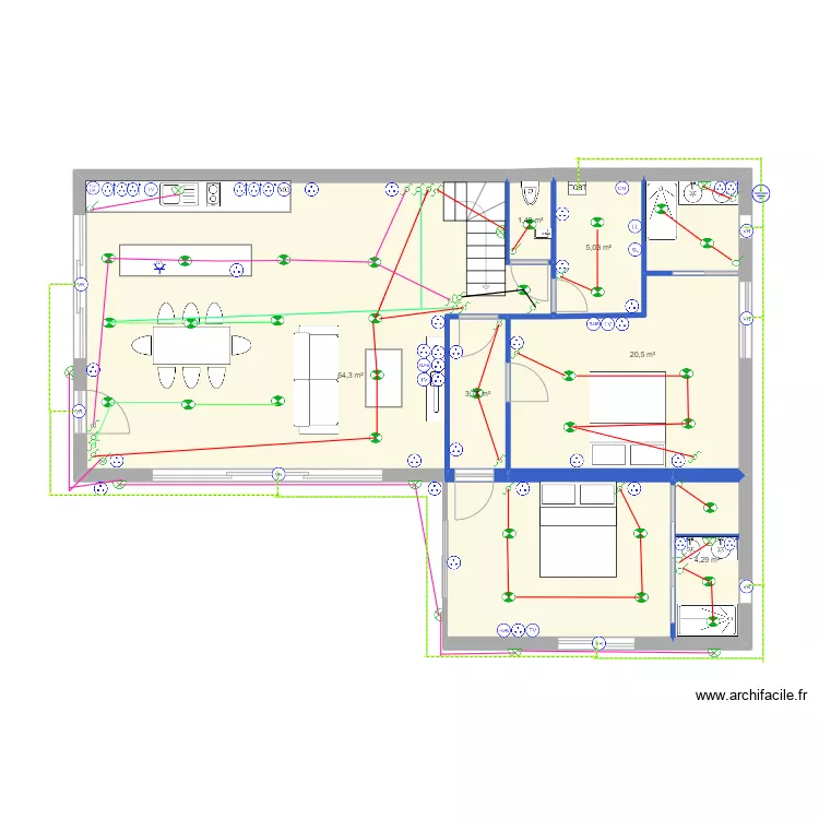 MAISON NAOUS. Plan de 
