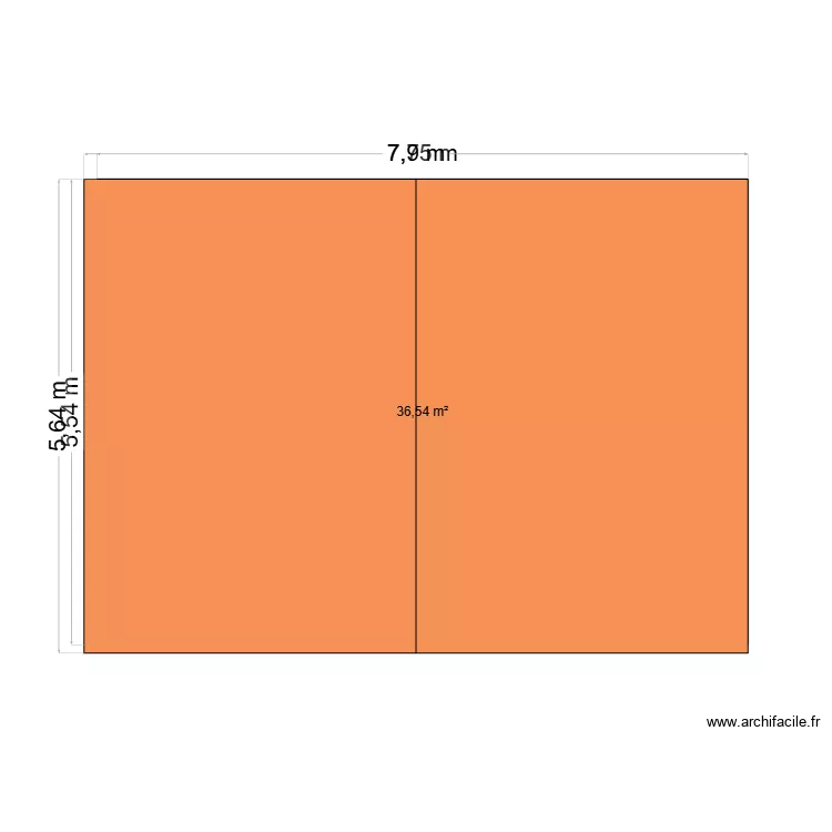 garage. Plan de 1  et 37 m²