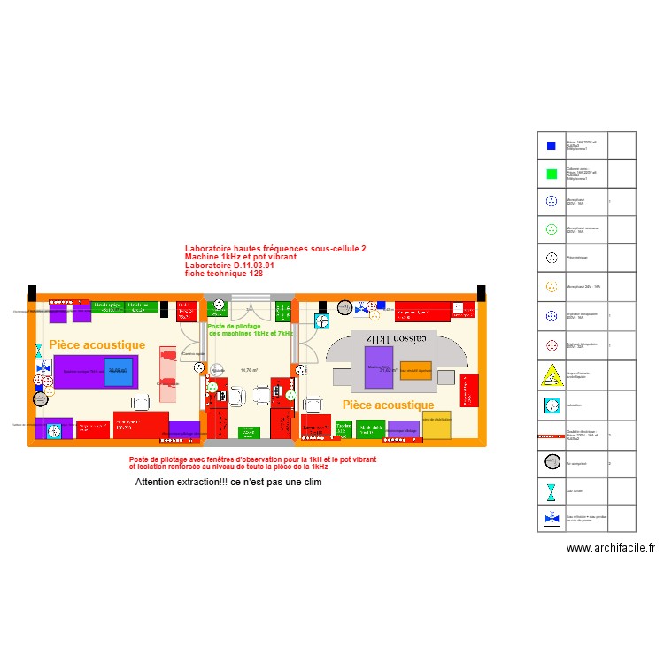 Fiche128_Labo hautes fréquences sous cellule 2_2025-03-11. Plan de 3 pièces et 75 m2