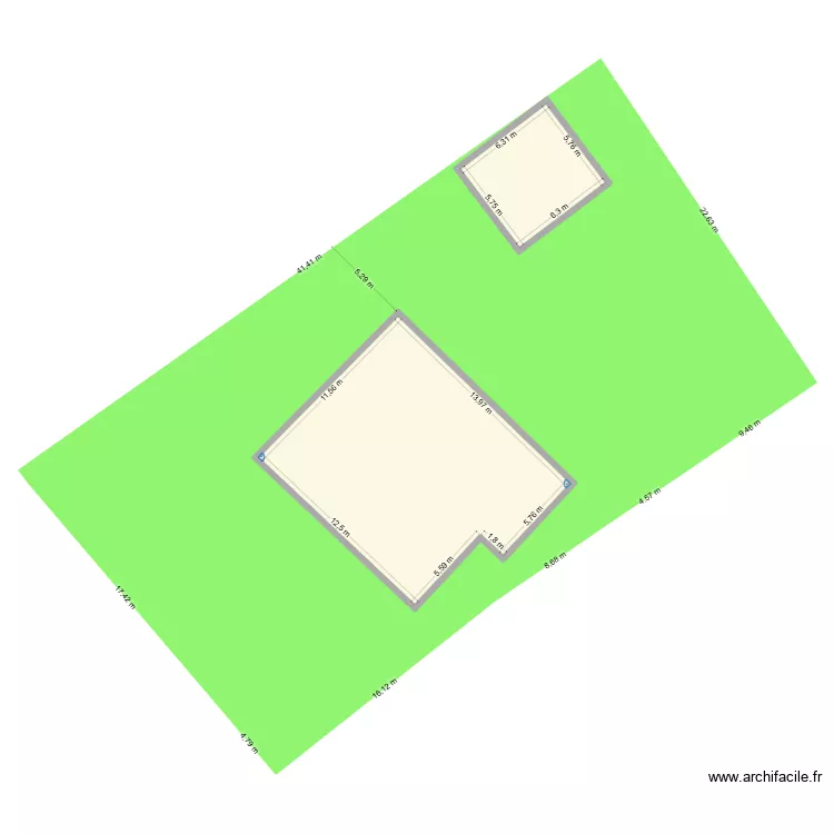 LOMPRET PLAN MASSE PROJET. Plan de 2 et 188 m² LOMPRET PLAN MASSE PROJET. Plan de 2 et 188 m²