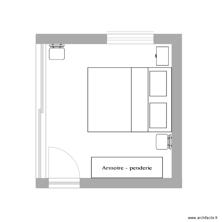 Chambre d'ami. Plan de 0 pièce et 0 m2