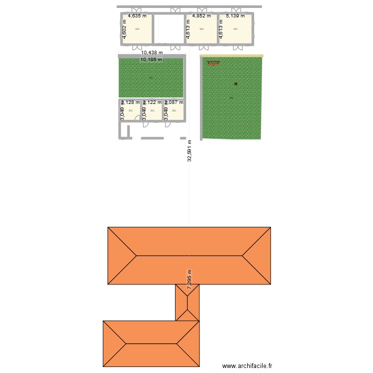 CMS. Plan de 6 pièces et 96 m2