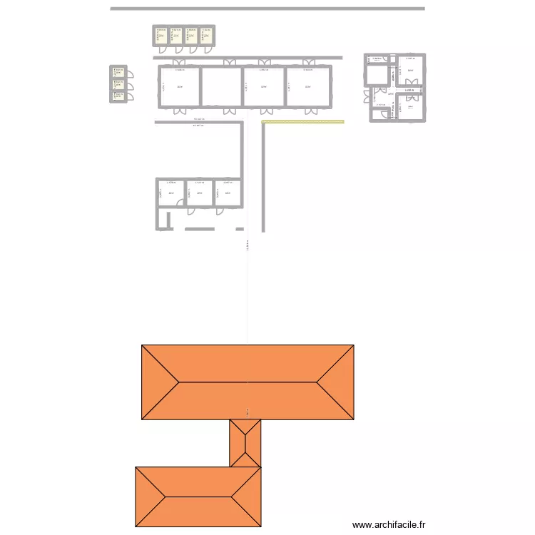 CMS. Plan de 17 pièces et 147 m²