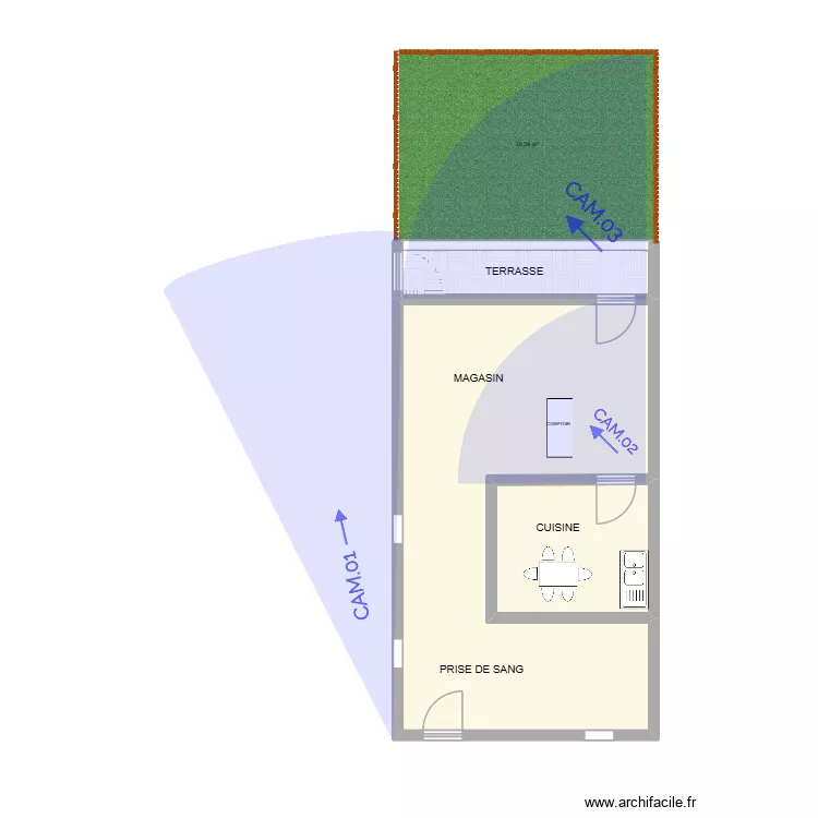 PLAN IACONO G-FAIM. Plan de 3 et 46 m² PLAN IACONO G-FAIM. Plan de 3 et 46 m²