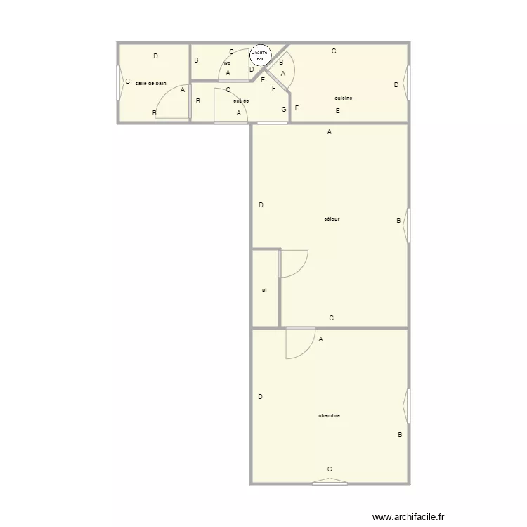 sci h2b PB 11. Plan de 7  et 41 m²