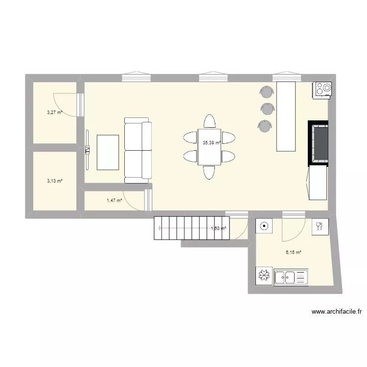 maison Coutances. Plan de 