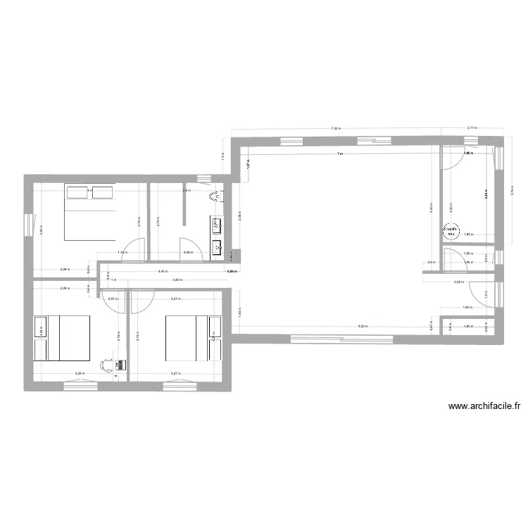 Plan maison 105m2 2. Plan de 