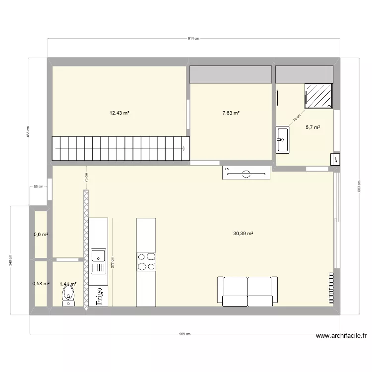 Garage Bi&egrave;vres plan 4. Plan de 