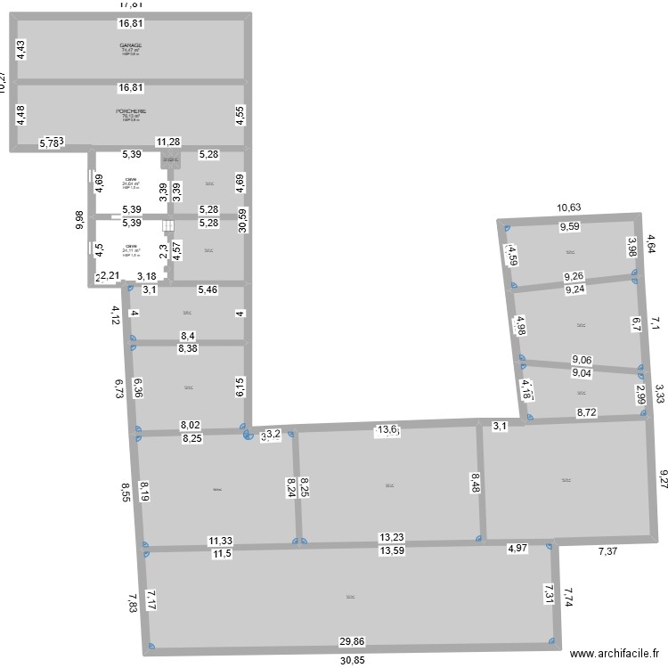 HOGNE ACTUEL. Plan de 47 pièces et 2599 m2