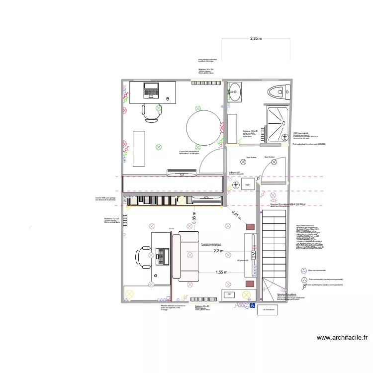 Sol 2: 2 salons + SDB. Plan de 4 et 41 m² Sol 2: 2 salons + SDB. Plan de 4 et 41 m²