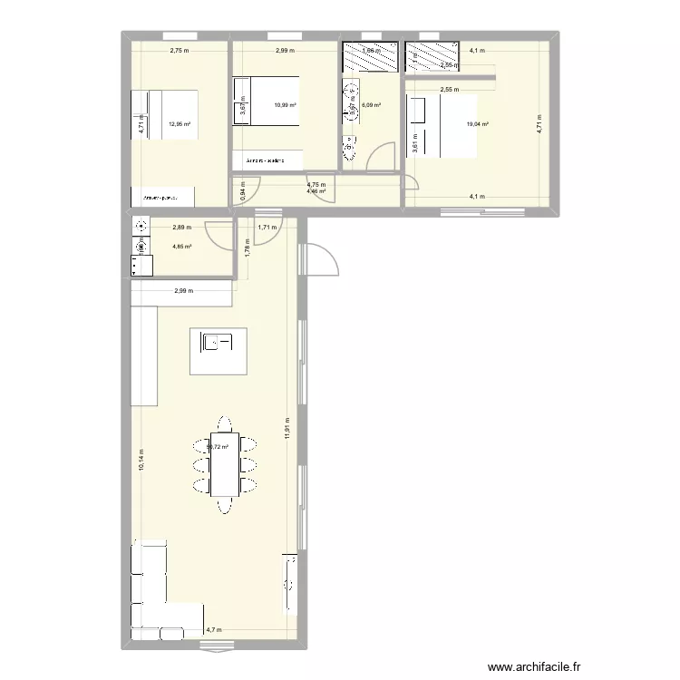 Test 1. Plan de 0 pièce et 0 m2