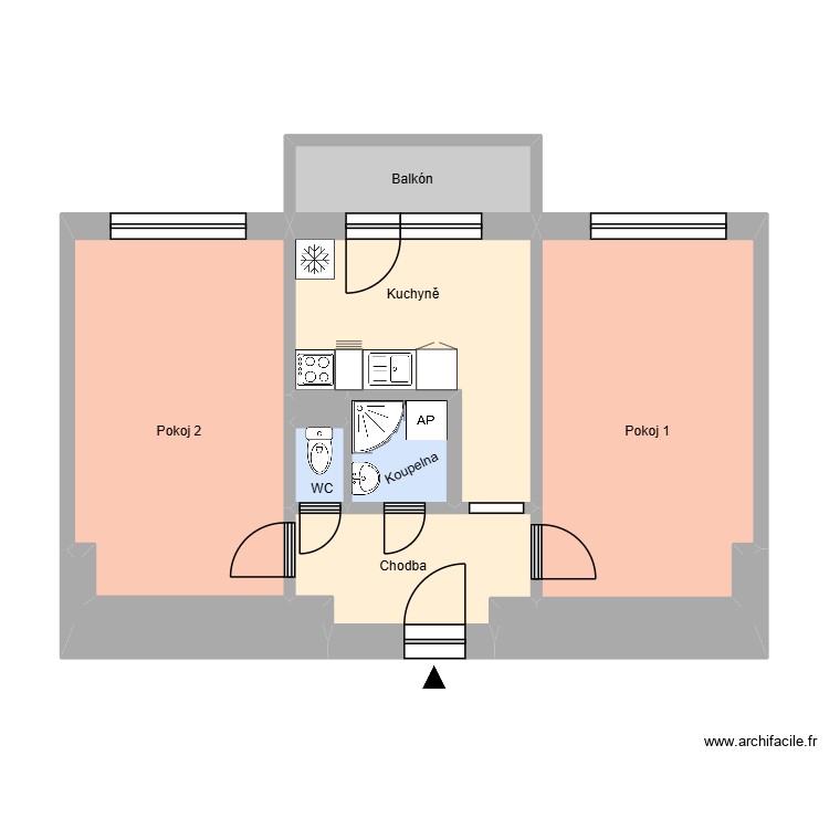 Zemansk&aacute; 567, byt 8. Plan de 0 pièce et 0 m2
