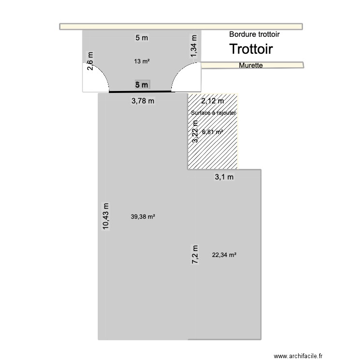 Garage. Plan de 6 pièces et 85 m2