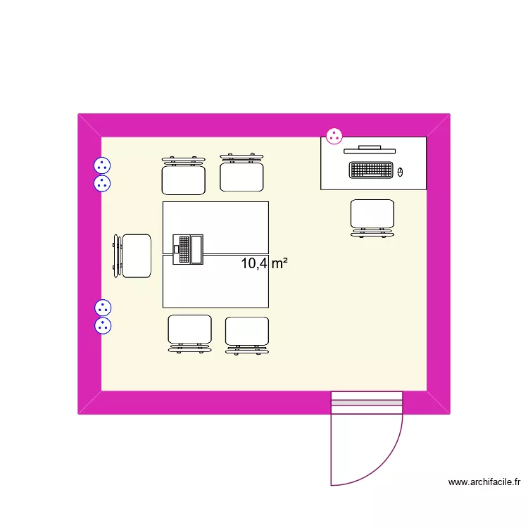 Webradio am&eacute;nagement. Plan de 1  et 10 m²