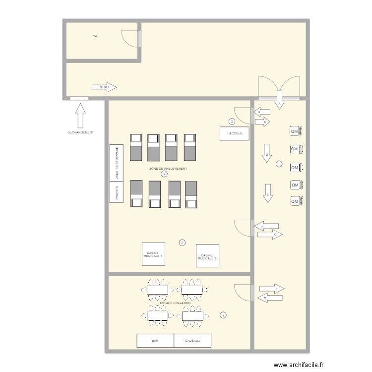 HAUTE ECOLE MONTIGNIES - IESCA. Plan de 5 pièces et 136 m2