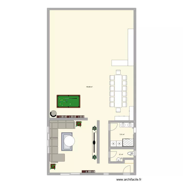 maison1. Plan de 3 Pièces et 165 m² maison1. Plan de 3 Pièces et 165 m²
