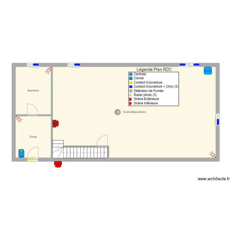 St&eacute;phane REILHAN Domicile RDC. Plan de 
