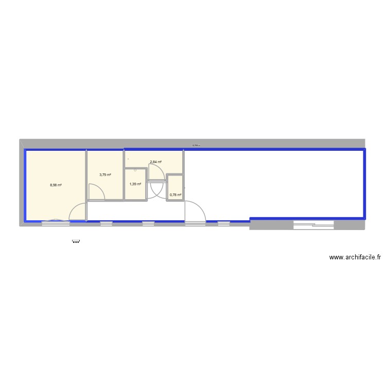 Airbnb 3.21. Plan de 5 pièces et 18 m2