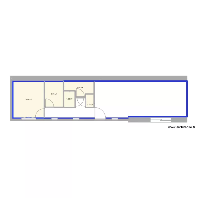 Airbnb 3.21. Plan de 5  et 18 m²