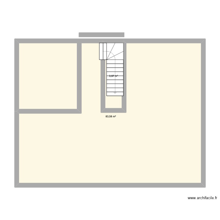 Chantefleur REZ. Plan de 2 pièces et 88 m2