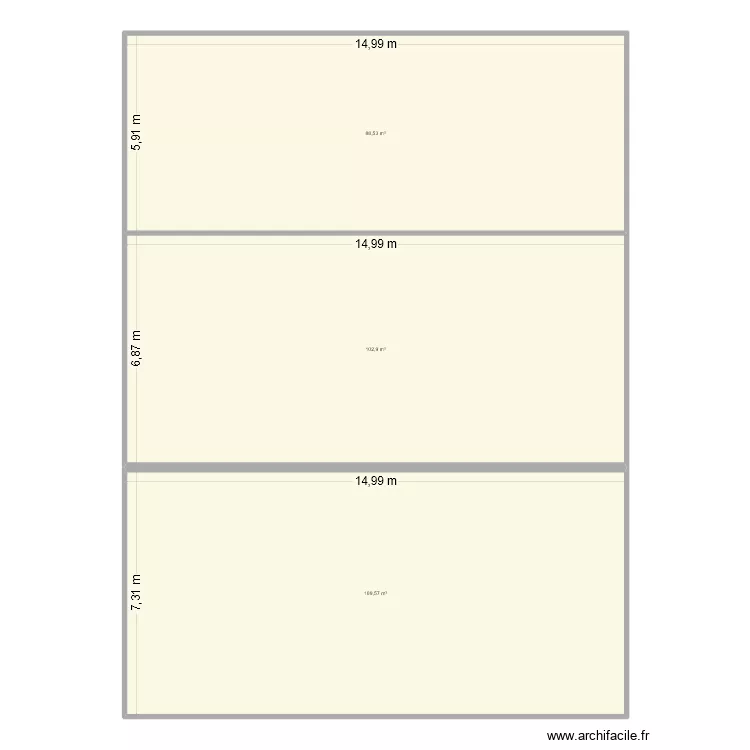 &eacute;lectricit&eacute; &eacute;tage. Plan de 3 pièces et 301 m²