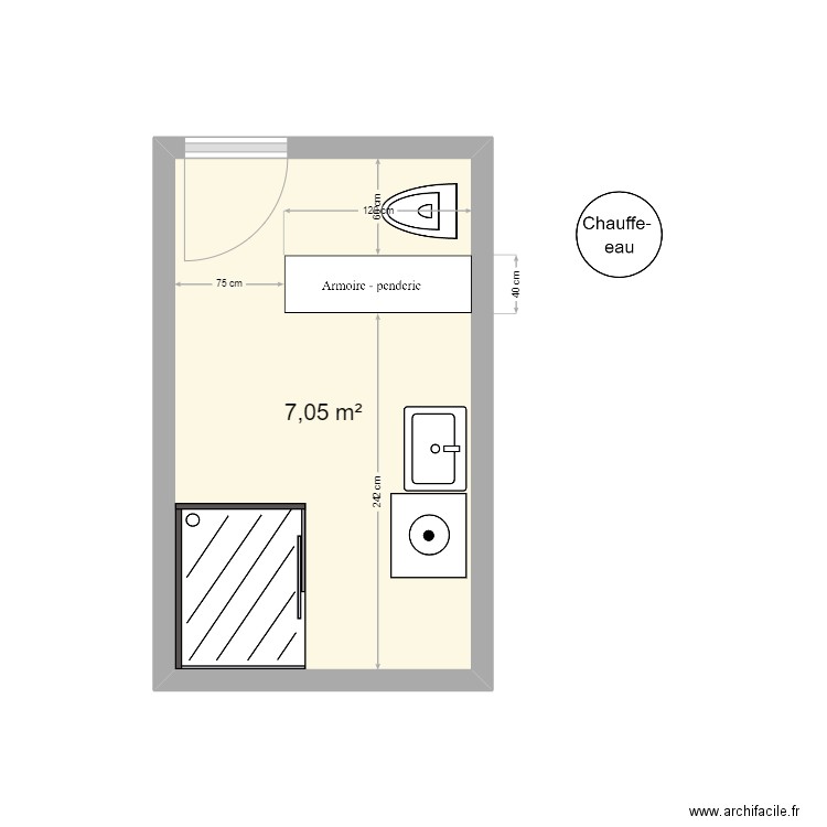 brette. Plan de 0 pièce et 0 m2