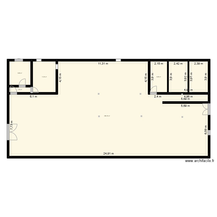 Atelier MAXIMA. Plan de 6 pièces et 286 m2