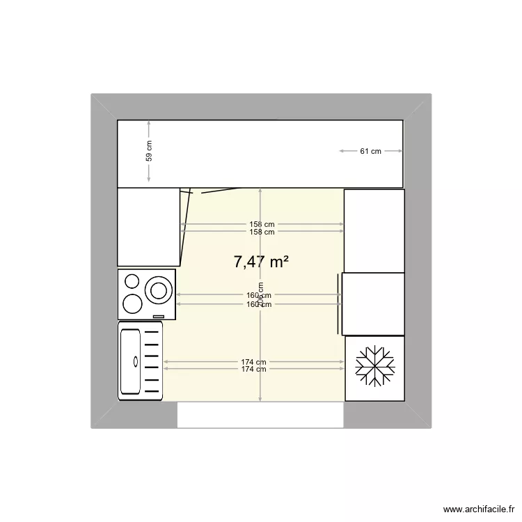Cuisine Muriel . Plan de 