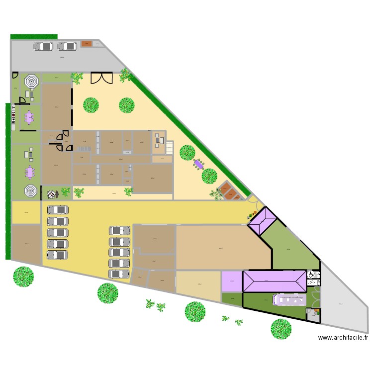 FOODTRUCK 1012. Plan de 62 pièces et 1889 m2