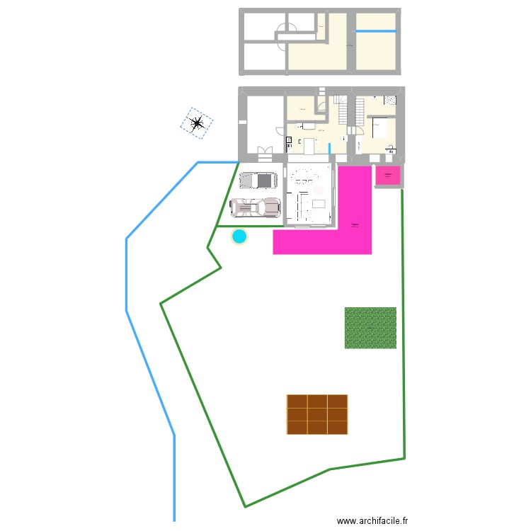 Plan rénovation Ganquis. Plan de 7 pièces et 150 m2