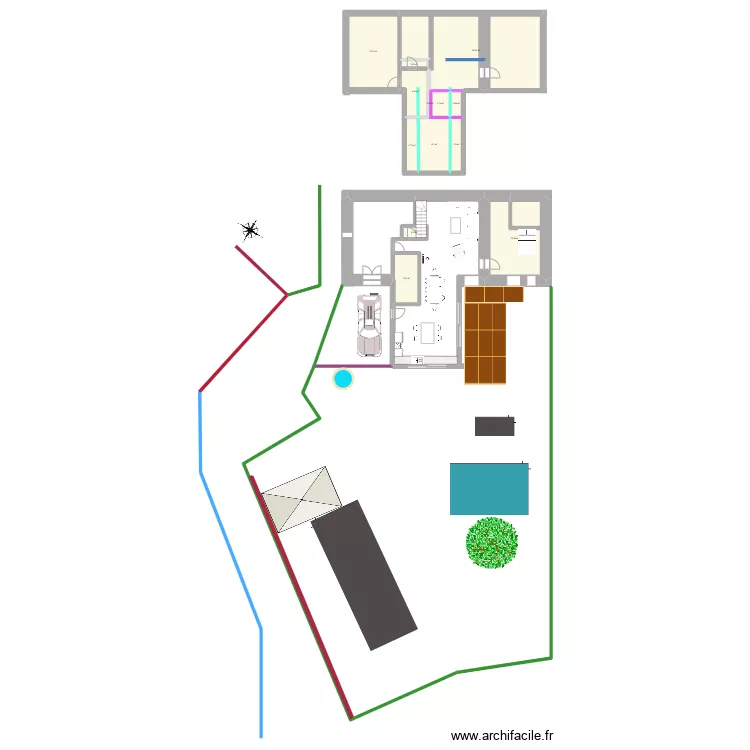 Plan r&eacute;novation Ganquis. Plan de 