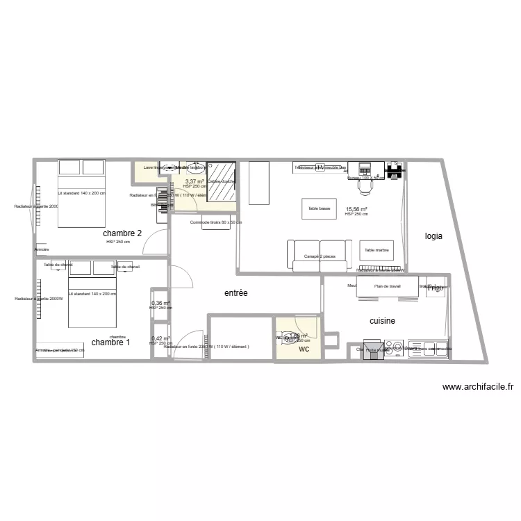 appârtement 5/1. Plan de appârtement 5/1. Plan de