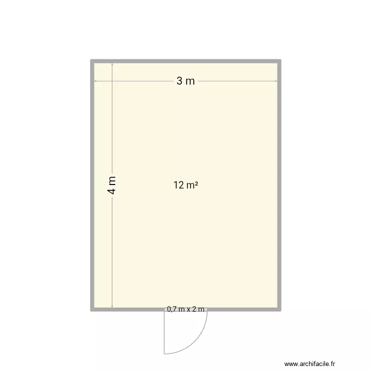 Voli&egrave;re. Plan de 1  et 12 m²