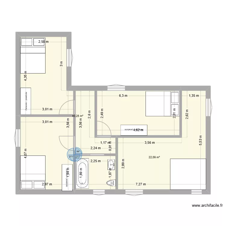 maison t5 1er etage. Plan de 